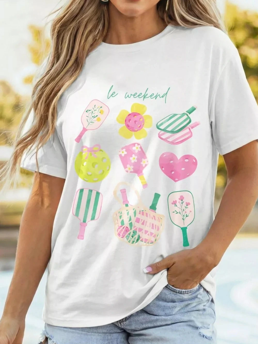 Graphic Round Neck Short Sleeve T-Shirt product photo