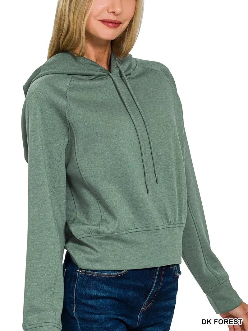 Zenana Drawstring Scuba Hoodie product photo
